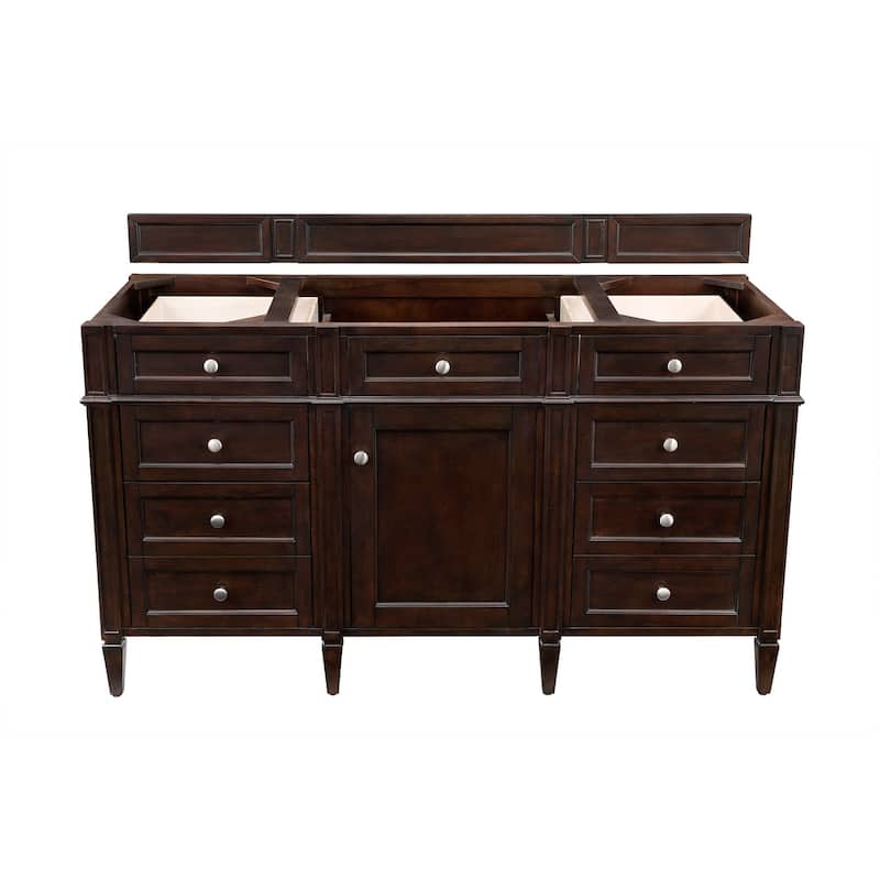 James Martin Vanities Brittany 60" Single Vanity, Burnished Mahogany - Burnished Mahogany Cabinet Base Only - No Top