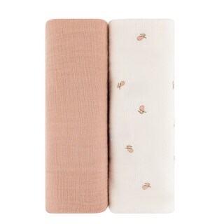 Ely's & Co. Cotton Muslin Swaddle Blanket - 2 Pack - 42"x42"