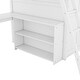 preview thumbnail 9 of 7, Full Size Loft Bed with Desk(U-Shaped) & Storage Shelves & Wardrobe for Kids/Teen/Adults, Wooden Bedframe with Safety Guardrails