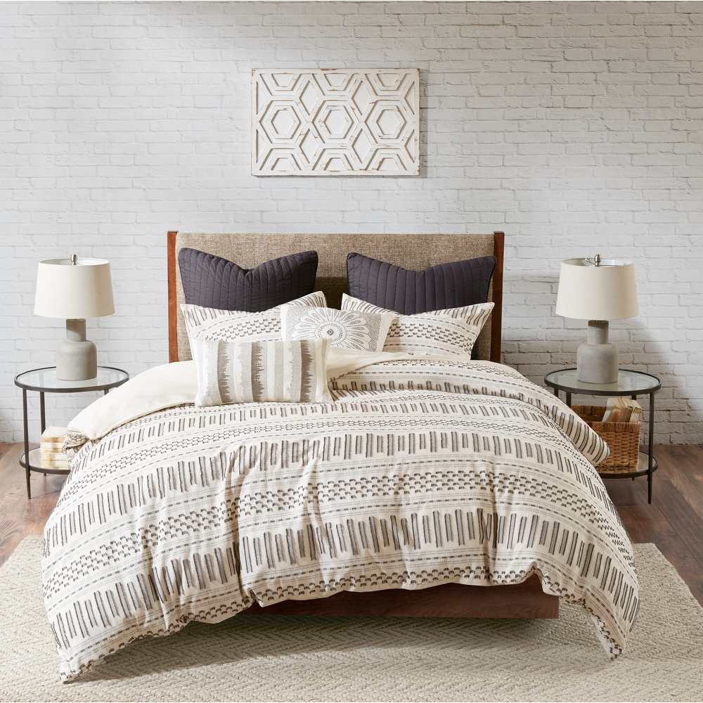 The Curated Nomad Natoma Cotton Jacquard 3-piece Comforter Set