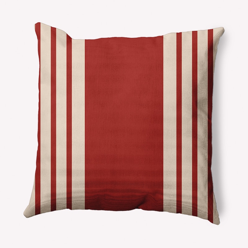Stripe Indoor/Outdoor Throw Pillow - 20" x 20" - Maple Red