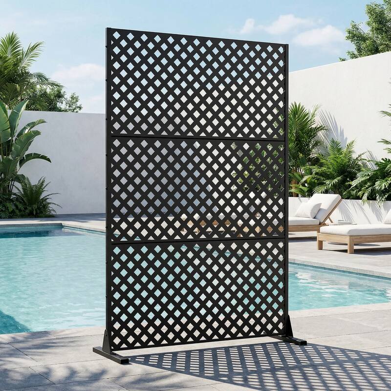 Outdoor Rectangle Privacy Screens Metal Screen Fence Panel
