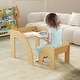preview thumbnail 3 of 18, Costway Kids Desk and Chair Set Wooded Toddler Table and Chair Set - See Details
