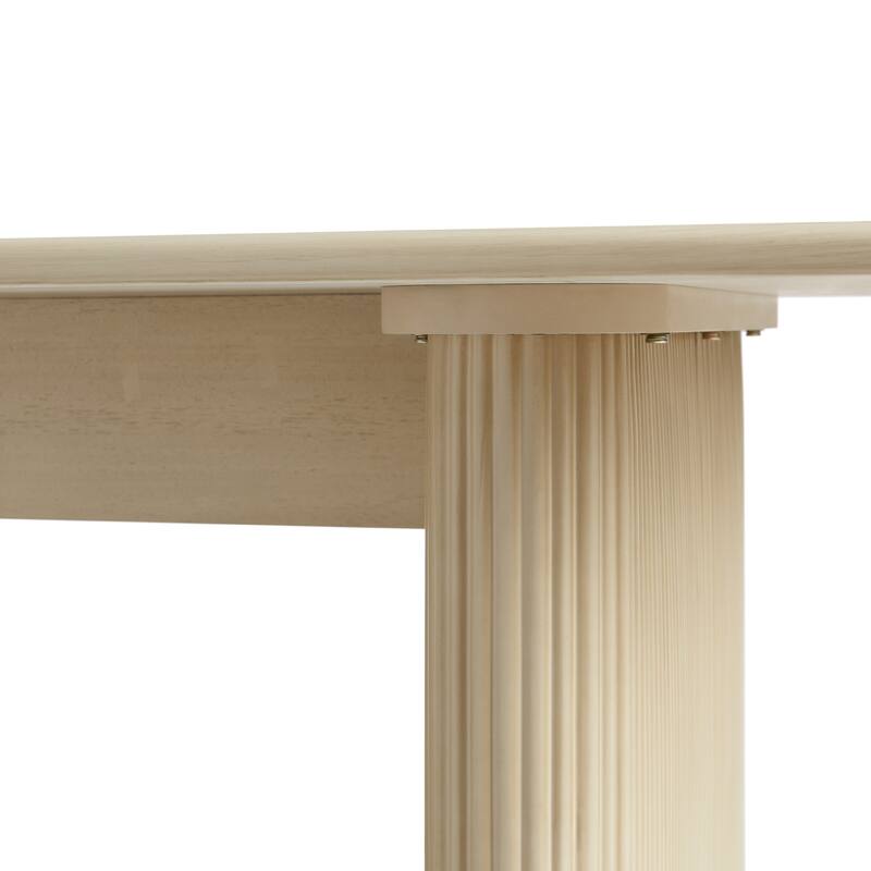 Middlebrook Designs 68" Modern Dining Table with Reeded Base