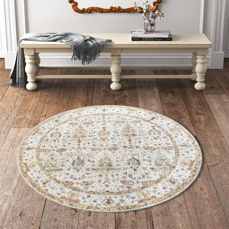 Liam Floral Hand-Tufted Wool Traditional Indoor Area Rug by Sevita