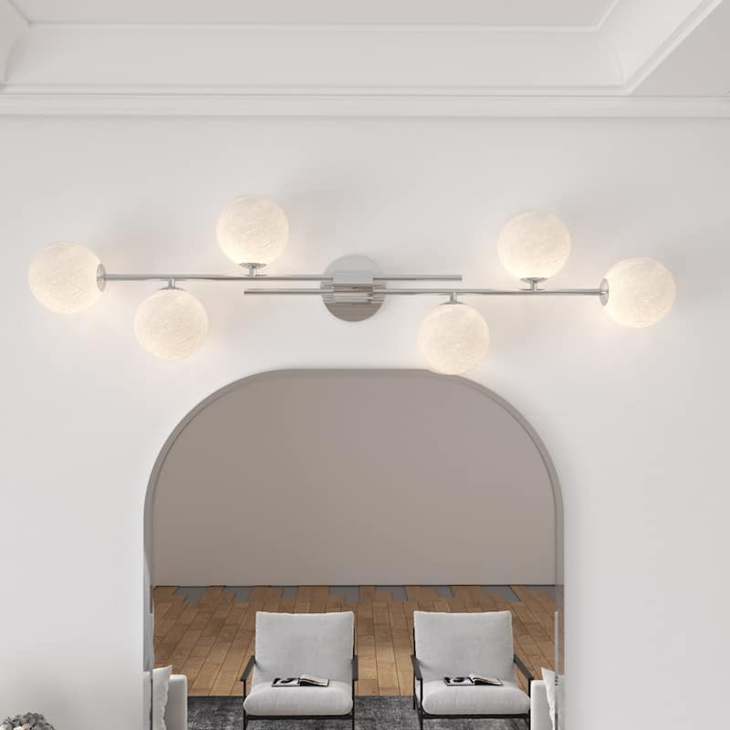 Acroma 6 - Light Modern/Contemporary Vanity Light - 6-light - Polished Chrome