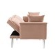 preview thumbnail 57 of 115, Velvet Loveseat Sofa Bed with 2 Pillows, Mid Century 2-Seat Couches Convertible Sofa Bed for Living Room, Bedroom,Office