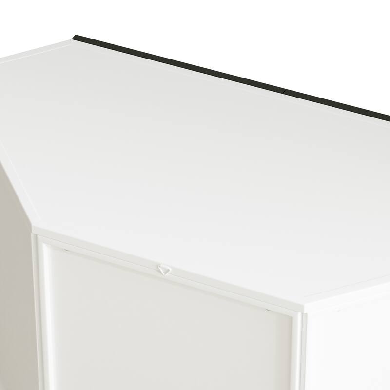 Glass Door Corner Bathroom Storage Hexagonal Sideboard