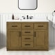 preview thumbnail 81 of 122, OVE Bailey Bathroom Vanity with Power Bar 48" - Almond Latte with Matte Black Hardware