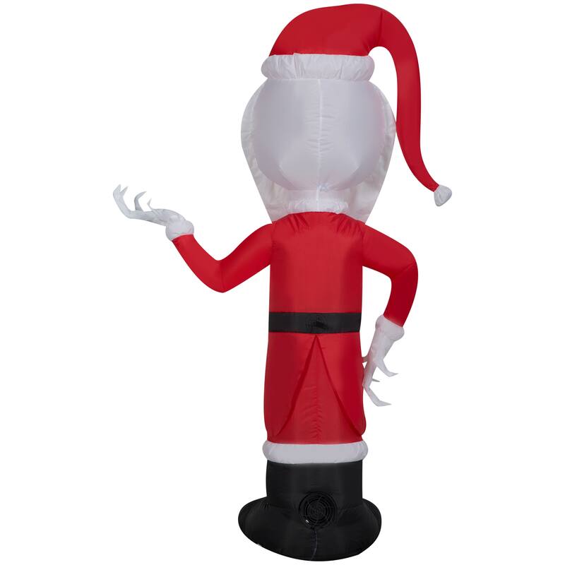 Gemmy Christmas Inflatable Jack Skellington as Sandy Claws, 4 ft Tall