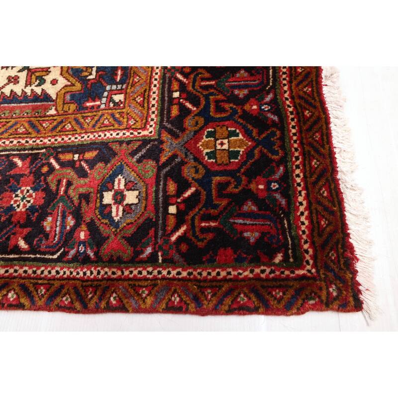 ECARPETGALLERY Hand-knotted Sarabi Dark Red Wool Rug - 6'5 x 9'8