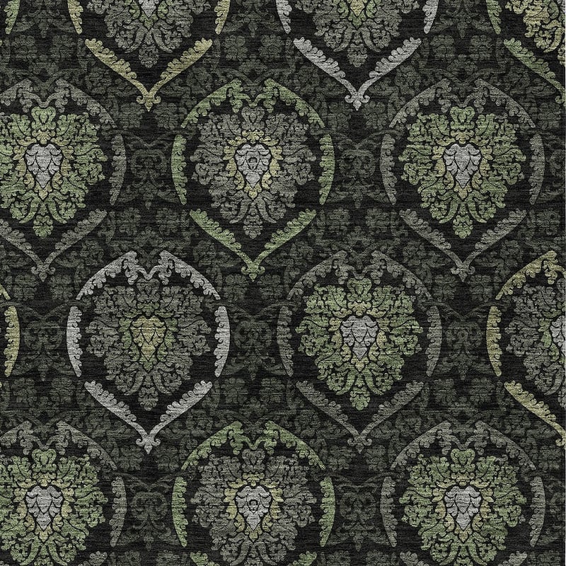 HomeRoots Medallion Transitional Rectangle Outdoor Rug
