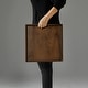 preview thumbnail 72 of 76, KINWELL Square Black Walnut Wood Serving Tray Ottoman Tray with Handles