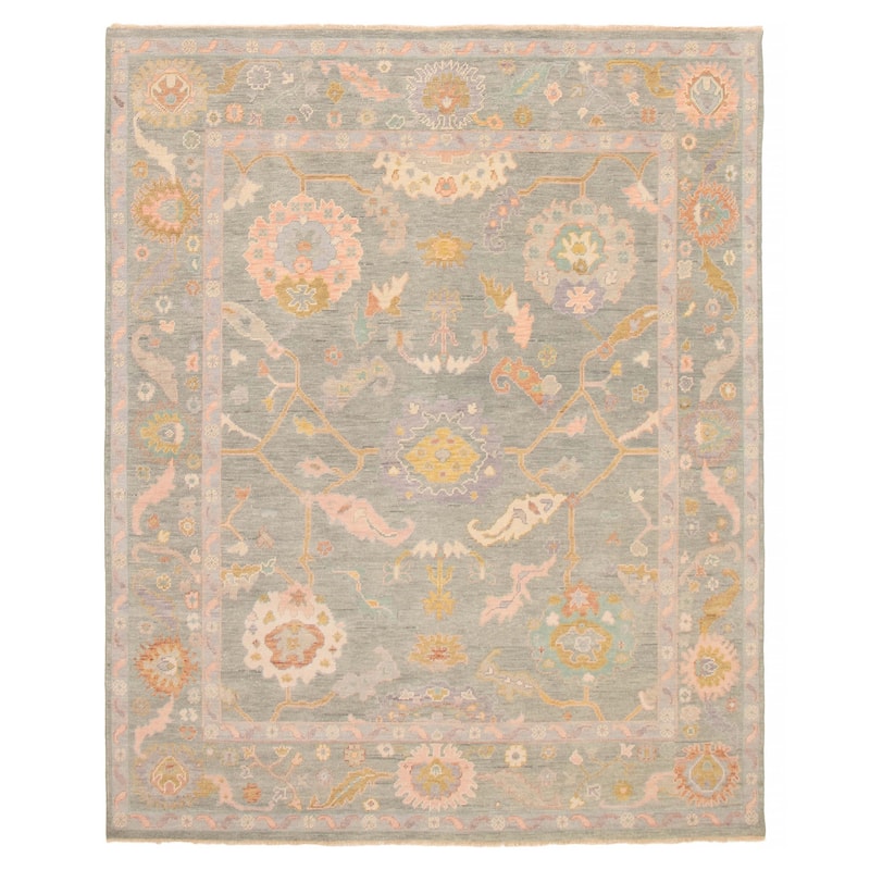 ECARPETGALLERY Hand-knotted Modern Oushak Teal Wool Rug - 7'11 x 10'0 - Teal - 7'11 x 10'0