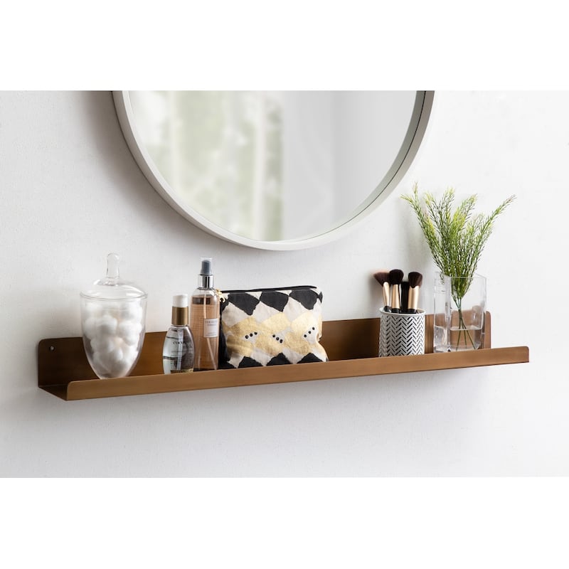 Porch & Den Stringtown Modern Metal Ledge Shelf