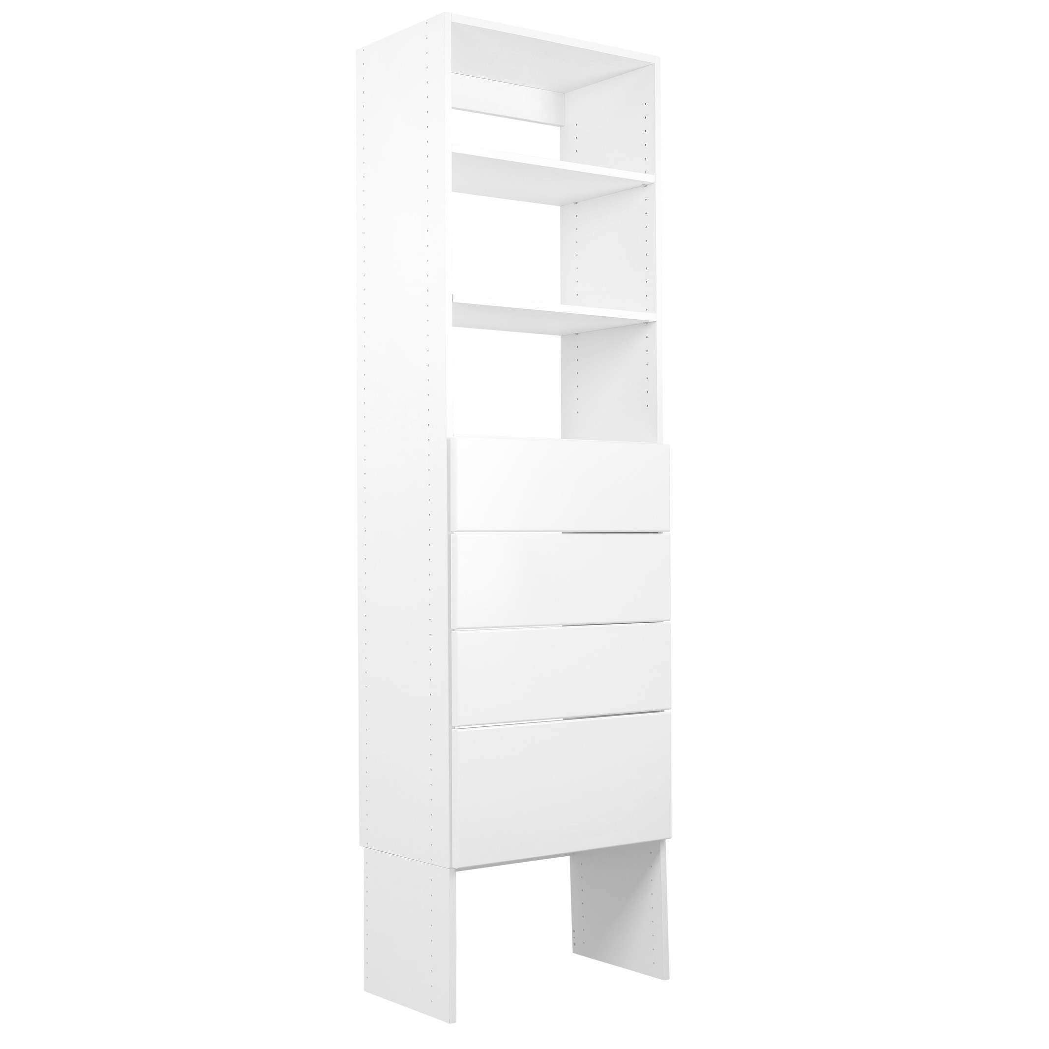 Shop Modular Closets Wood Shelf Tower Closet Organizer System With