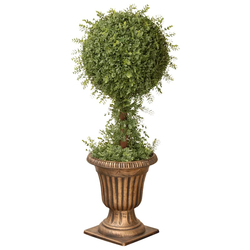 National Tree Company 3 ft Artificial Mini Tea Leaf Topiary - 36 IN