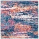 preview thumbnail 56 of 99, SAFAVIEH Evoke Erika Modern Abstract Distressed Rug 6'7" Square - Navy/Orange - Square