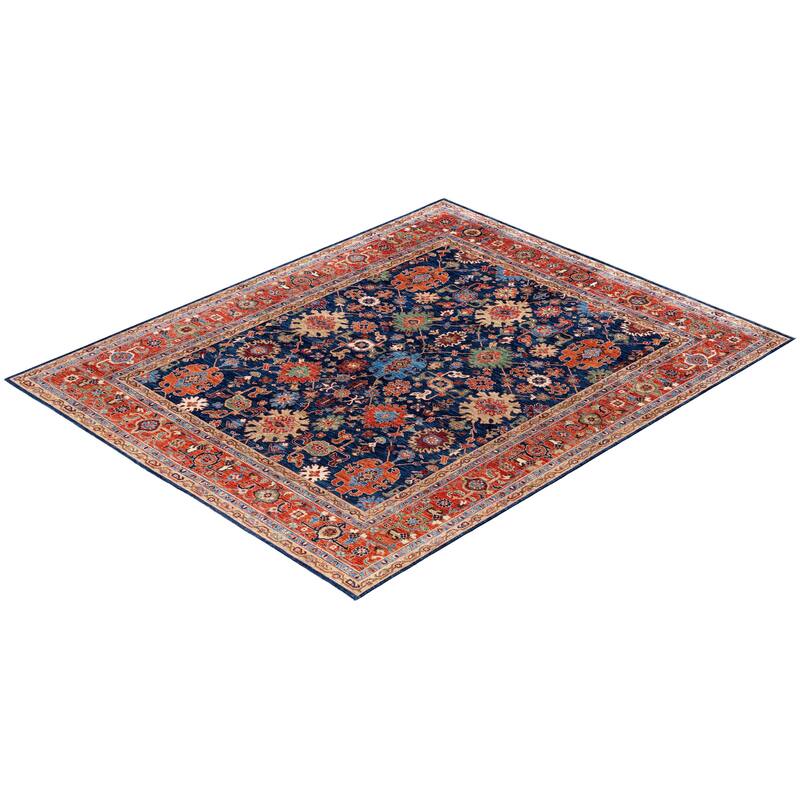 Serapi One-of-a-Kind Hand-Knotted Area Rug - Blue - 8' 0" x 9' 10"
