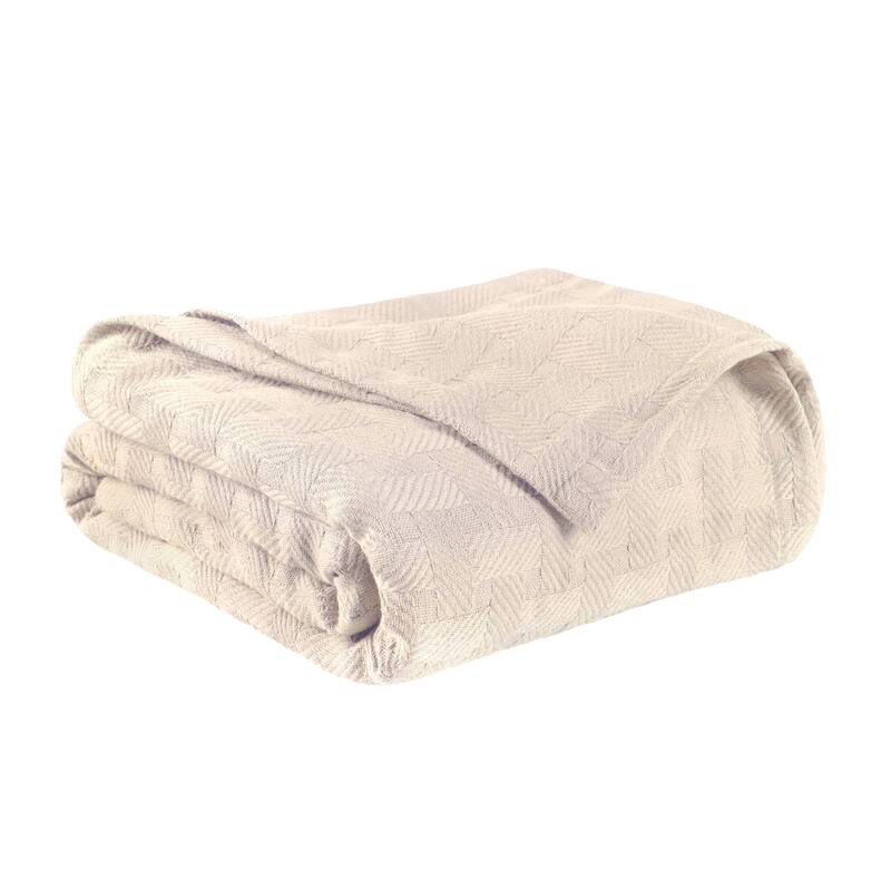 Superior Basketweave All-Season Bedding Cotton Blanket