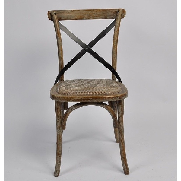 Cross back 2024 rattan dining chairs