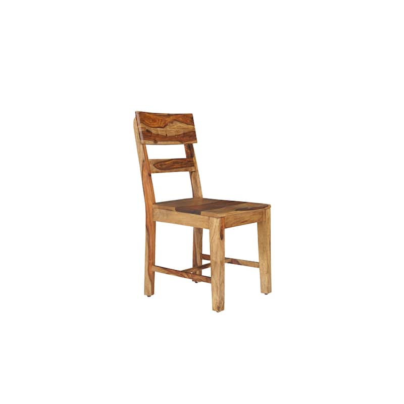 Jordan Brown Solid Wood Dining Chairs Set of 2, Ladder Back