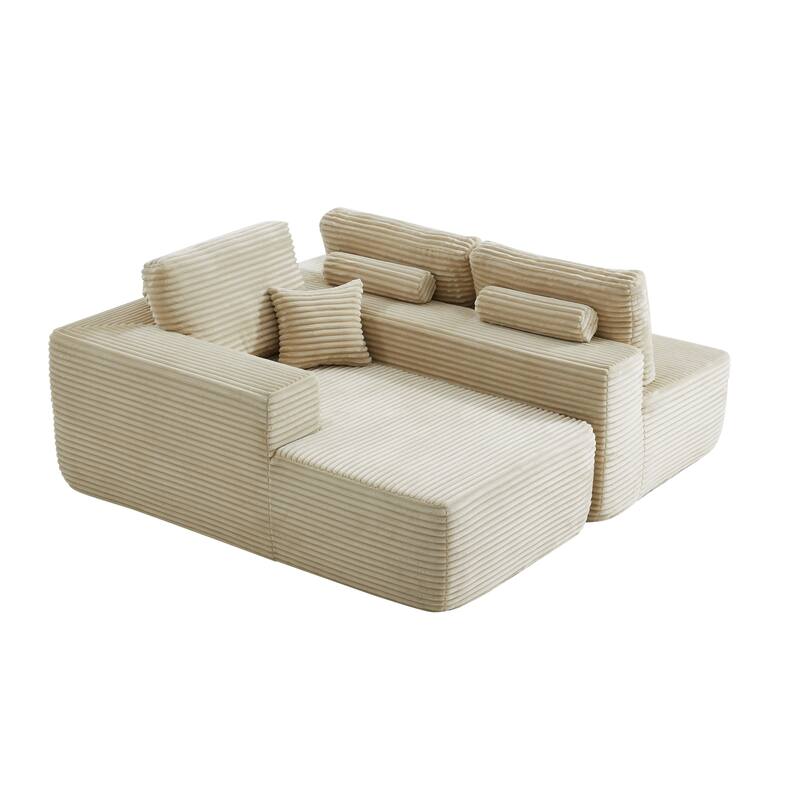 105" Cloud Sectional Couch with L-Shape Chaise,Modern Modular Sofa with Deep Seat, Upholstered Couches