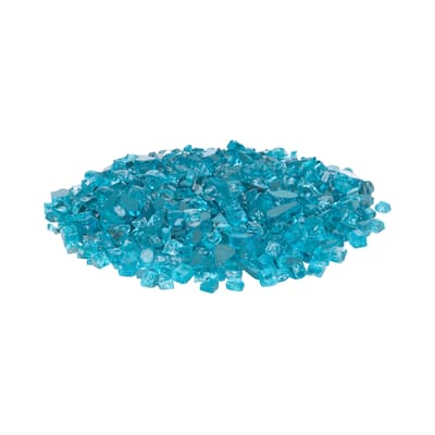 Bahama Blue Reflective Fire Glass
