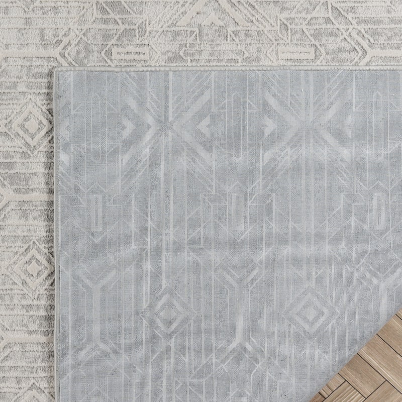 Gertmenian Ethan Marion Modern Abstract Grey Area Rug Runner - 2' 2" x 8'