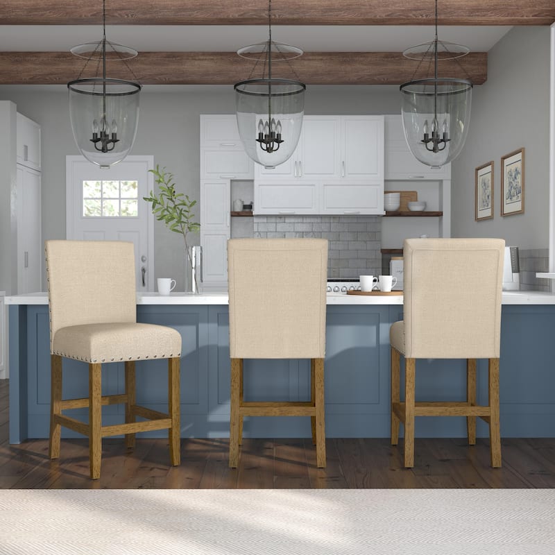 Porch & Den Robin 24" Counter Stool with Nailheads - 24 inches