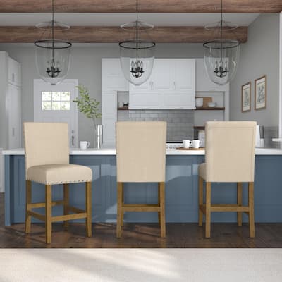Porch & Den Robin 24" Counter Stool with Nailheads - 24 inches