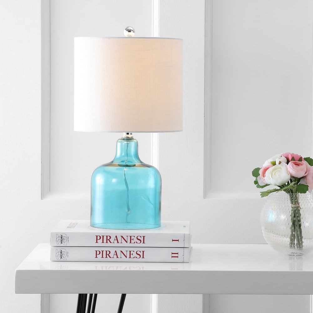 Owen 19" Glass Bell LED Table Lamp, Gold by JONATHAN Y