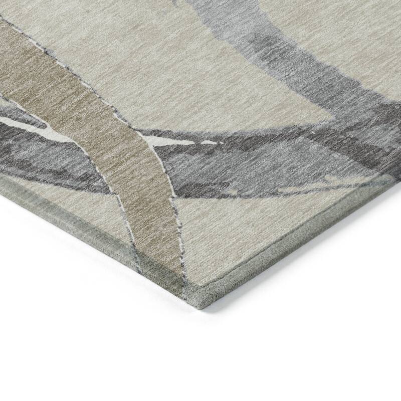 HomeRoots Abstract Transitional Rectangle Outdoor Rug