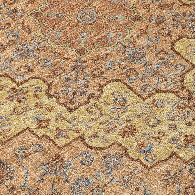 Machine Washable Indoor/ Outdoor Traditional Karachy Chantille Rug