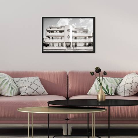 Oliver Gal 'Architecture Mid' Architecture Gray Wall Art Canvas Print