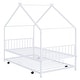 preview thumbnail 10 of 29, Twin Size Metal House Bed with Twin Size Trundle