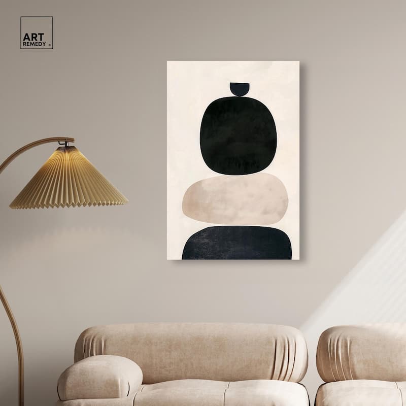 Pebble Pillars III Canvas by Art Remedy, Gallery Wrapped