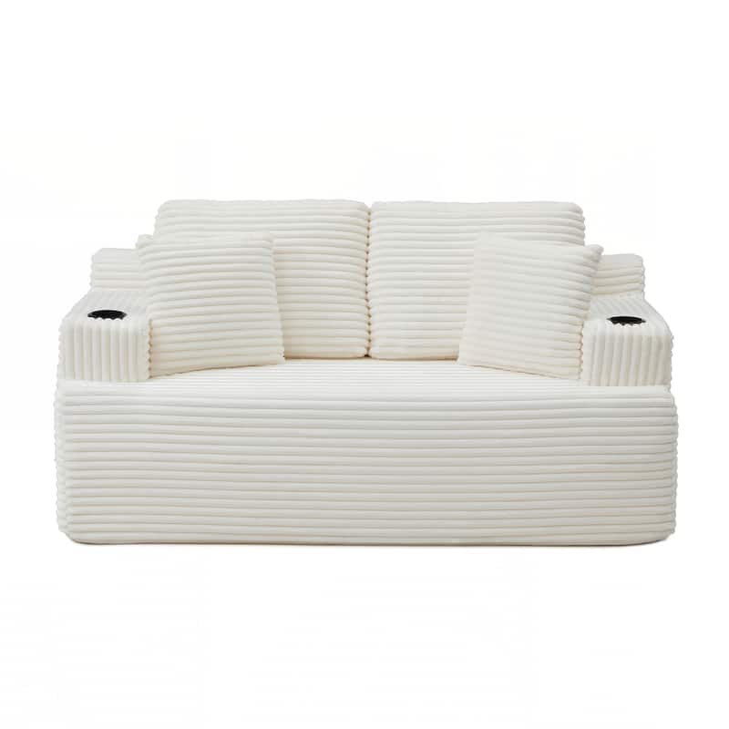 66.5''Boneless Sofa Couch with 2 Pillows Extra