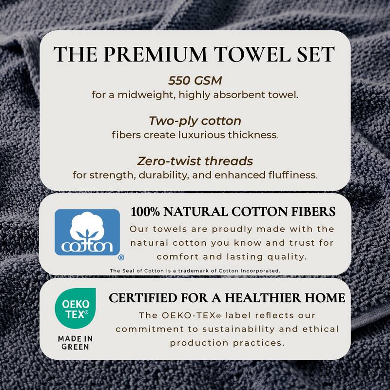 Linery & Co. Luxury Cotton Textured Bath Towel