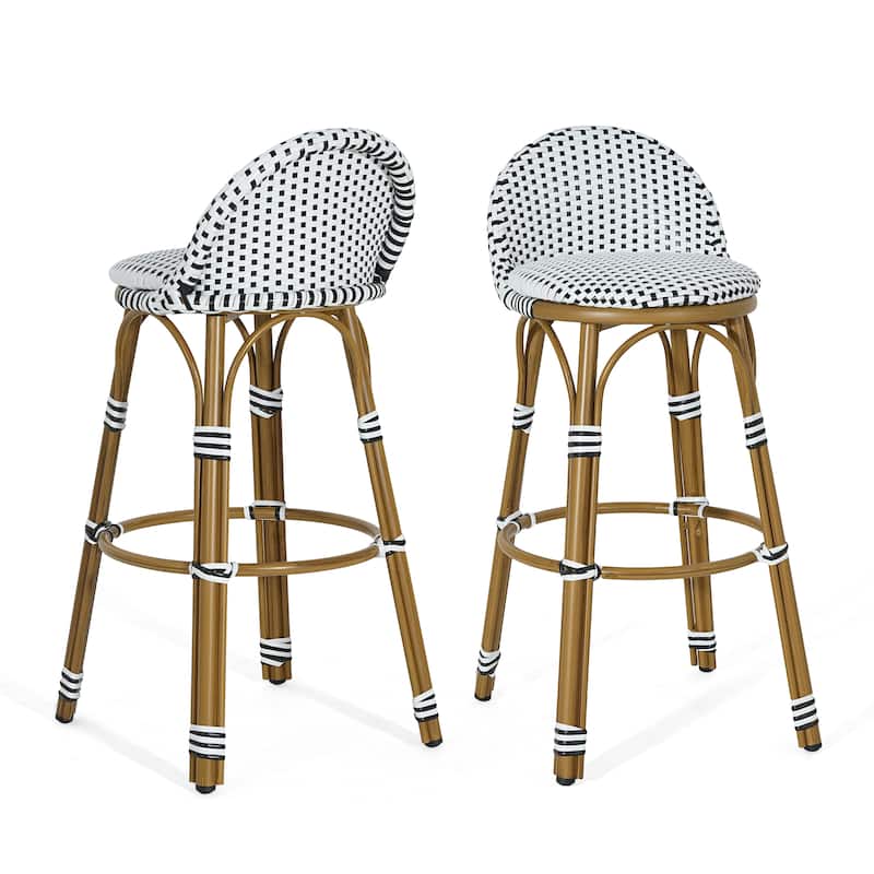 Scott Living Alura Outdoor Bar Stool Woven Wicker