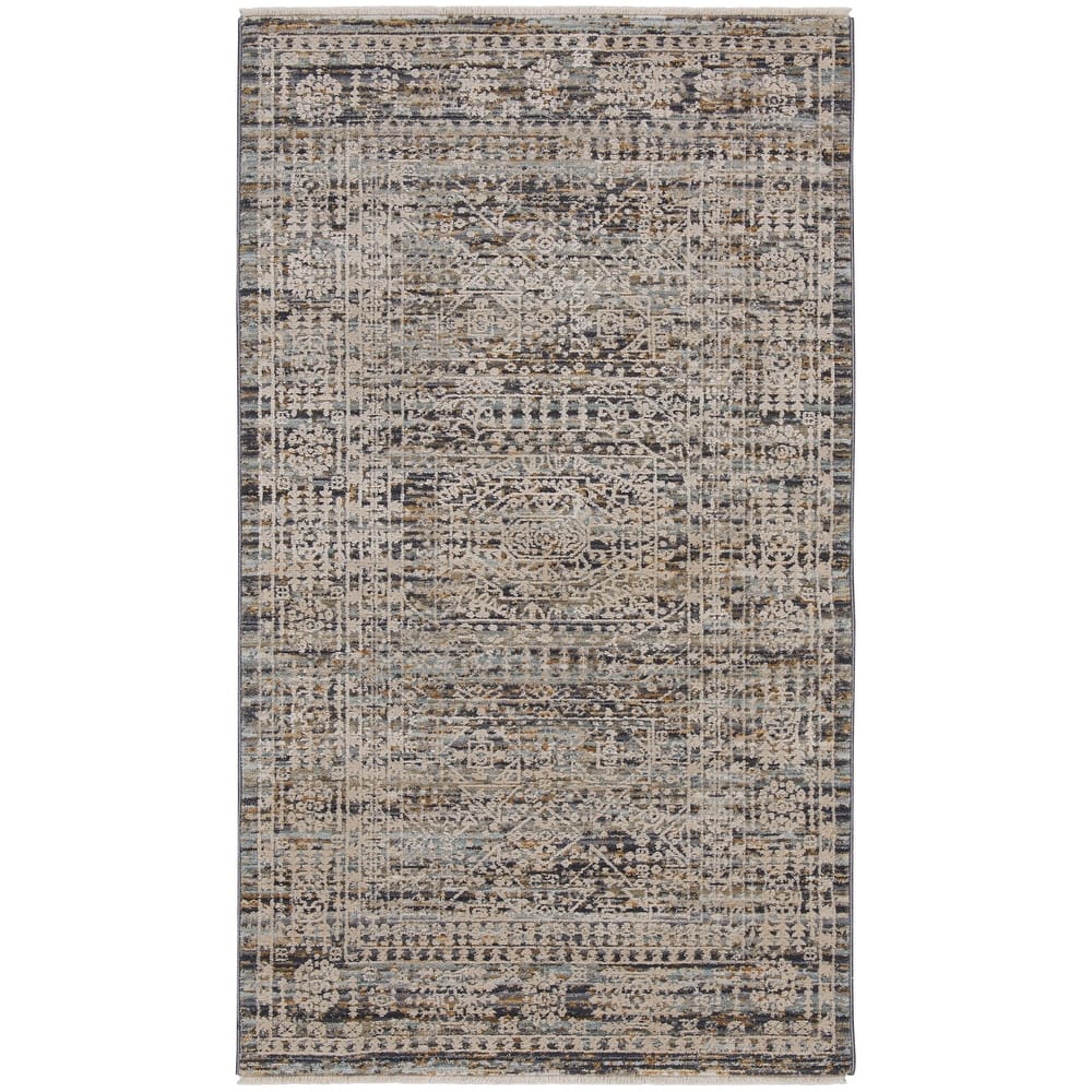 Nourison Nyle Indoor only Grey Geometric Area Rug