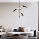 preview thumbnail 29 of 45, Modern Multi-Light Large Black Gold Sputnik Chandelier Metal Pendant Lights for Dining Room 3-Light