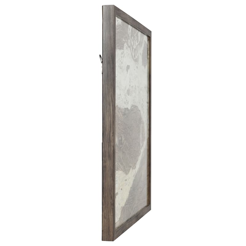 Swept Away Shadow Box I - Abstract Woven Rice Paper Wall Art - Brown Frame