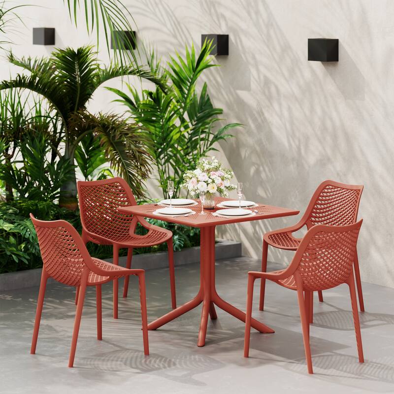 Frond and Form 4-Person Outdoor Square Dining Set