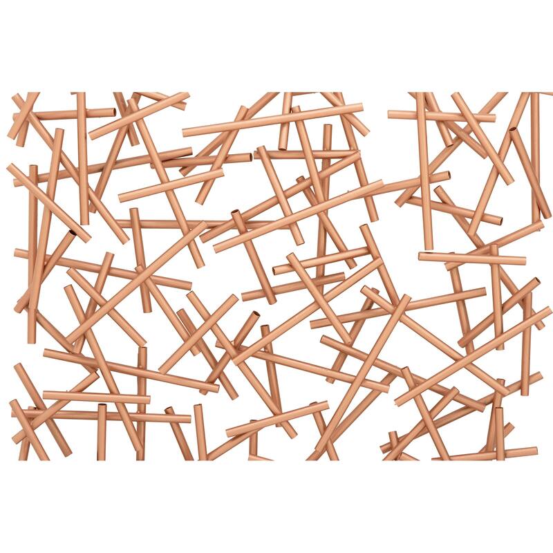 Metal Geometric Overlapping Lines Home Wall Decor - Brown or Silver - CosmoLiving by Cosmopolitan