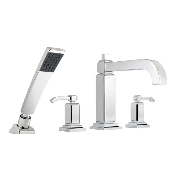 Shop Pfister RT64WE Carnegie Deck Mounted Roman Tub Filler with Hand Shower Free Shipping Shop Pfister RT64WE Carnegie Deck Mounted Roman Tub Filler with Hand Shower Free Shipping