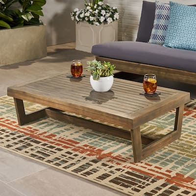 Sherwood Outdoor Acacia Wood Coffee Table by Christopher Knight Home