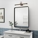 preview thumbnail 61 of 141, Apmir Metal Frame Tempered Glass Bathroom Vanity Mirror for Wall, Cloakroom, Bedroom 30" x 22" - Black