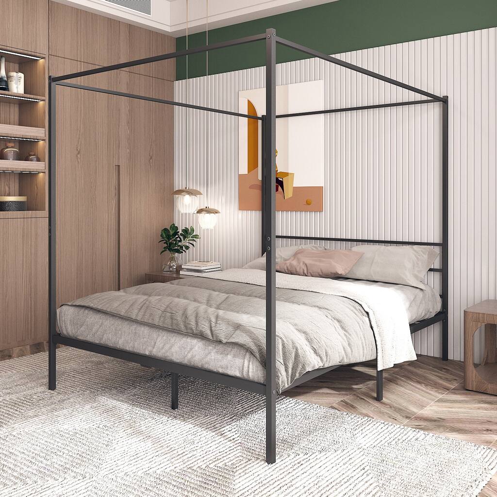 Canopy Bed Frame Queen Size