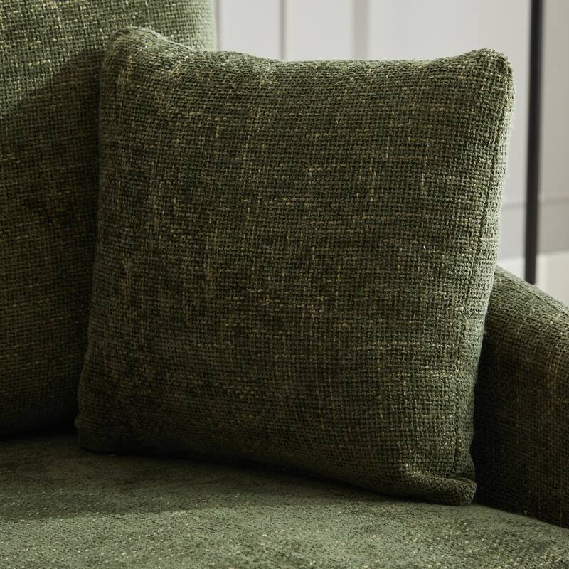 40.6" W Upholstered Swivel Accent Sofa Chair With Pillows
